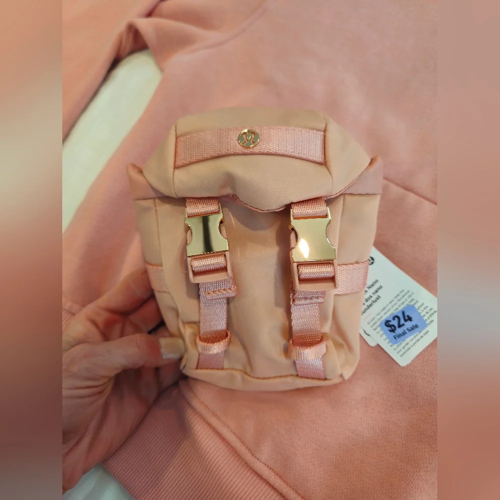 Lululemon Steady State Oversized Hoodie XXS Pink + FREE Nano Backpack NWT Bundle - Picture 9 of 9
